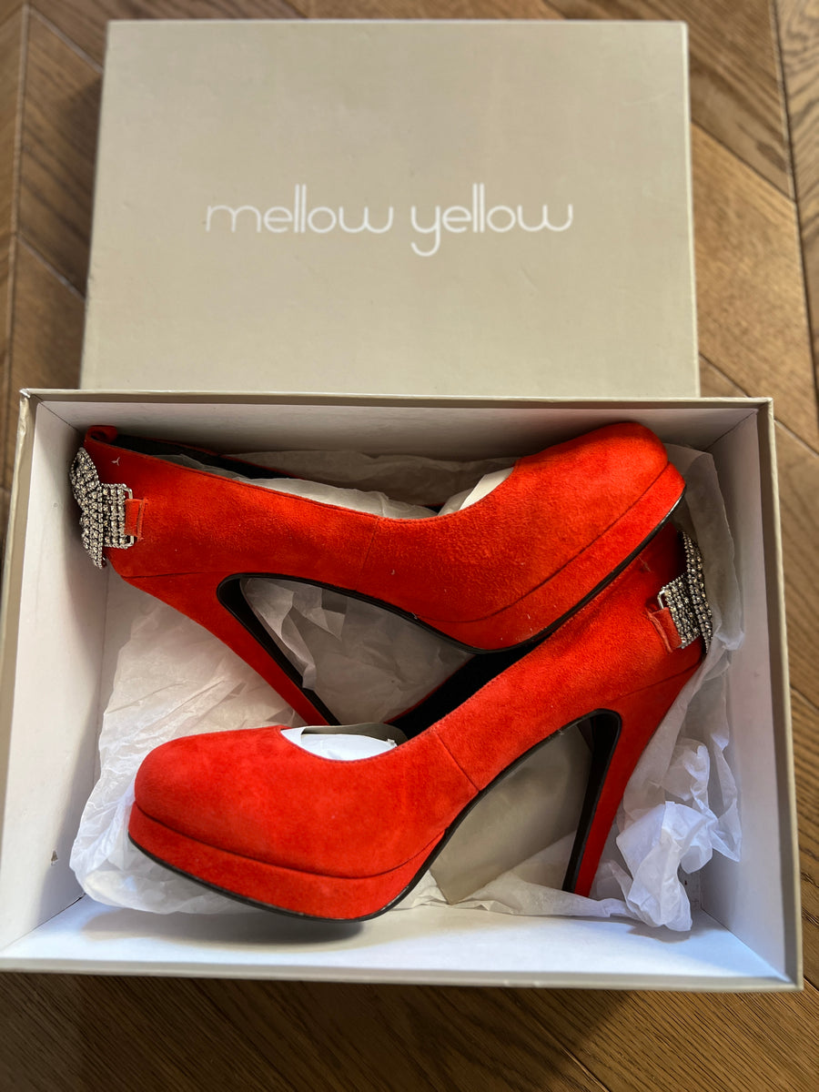 Escarpins Mellow Yellow orangé aux talons