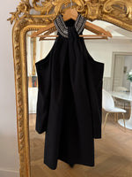 Charger l&#39;image dans la galerie, Robe Karen Millen noire col à strass
