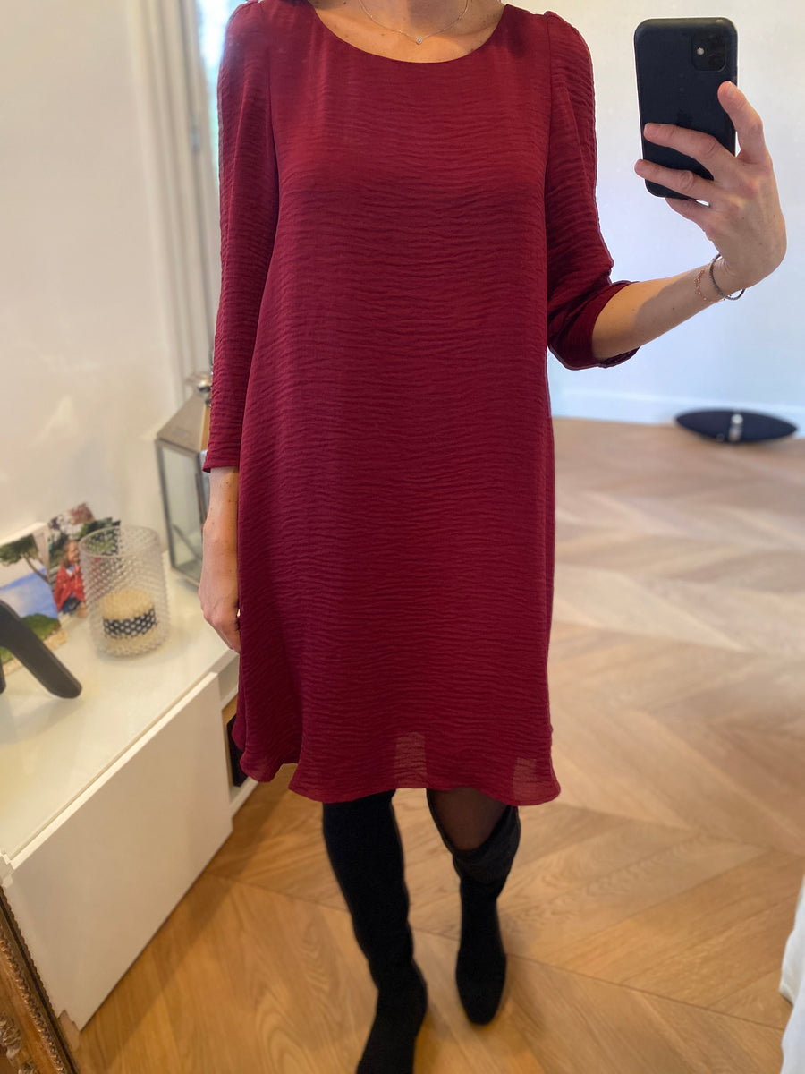 Robe Claudie Pierlot Rififi bordeaux – La Penderie de Jenna