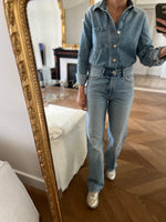 Charger l&#39;image dans la galerie, Combinaison en jean Zara bleu clair
