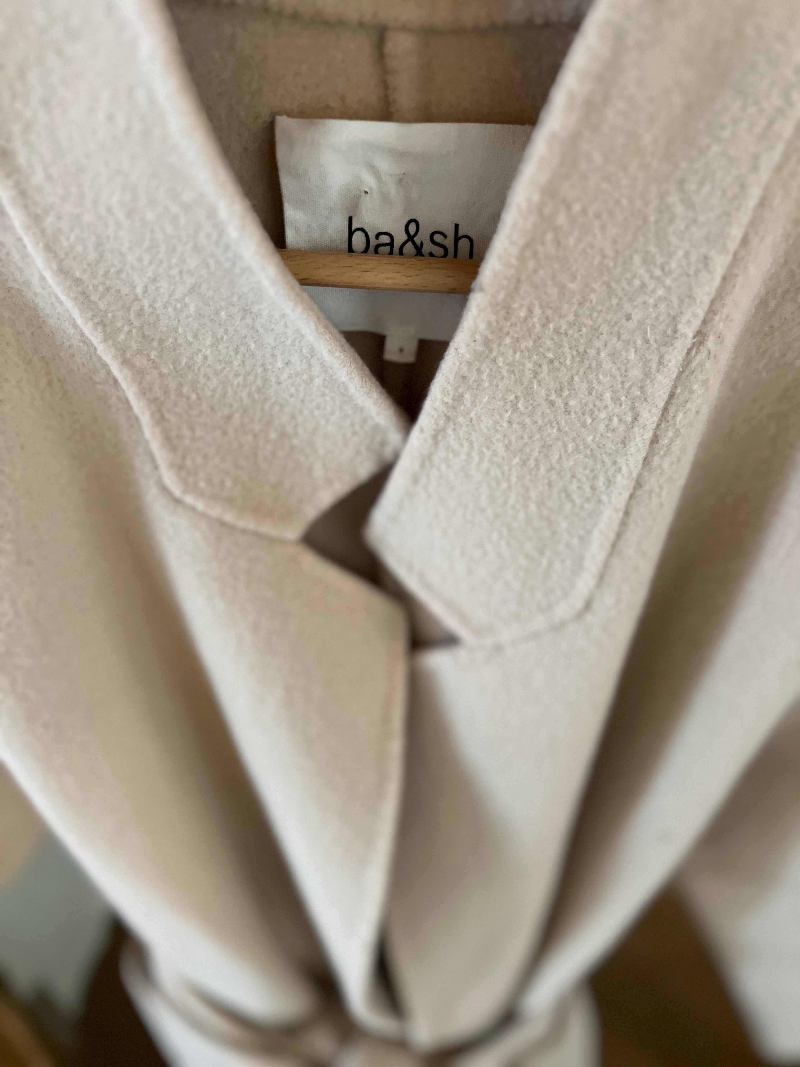 Ba&sh - Manteau long beige ceinturé