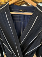 Charger l&#39;image dans la galerie, Combinaison pantalon Maje bleu marine à rayures
