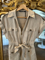 Charger l&#39;image dans la galerie, Robe Zara en lin couleur lin
