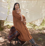 Charger l'image dans la galerie, Tajine Banane  -  Robe chemise d'allaitement camel Neuve T.XS
