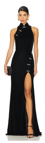 Charger l'image dans la galerie, Flora Coquerel - Saulee Robe Neuve noire Irissa perles T.36
