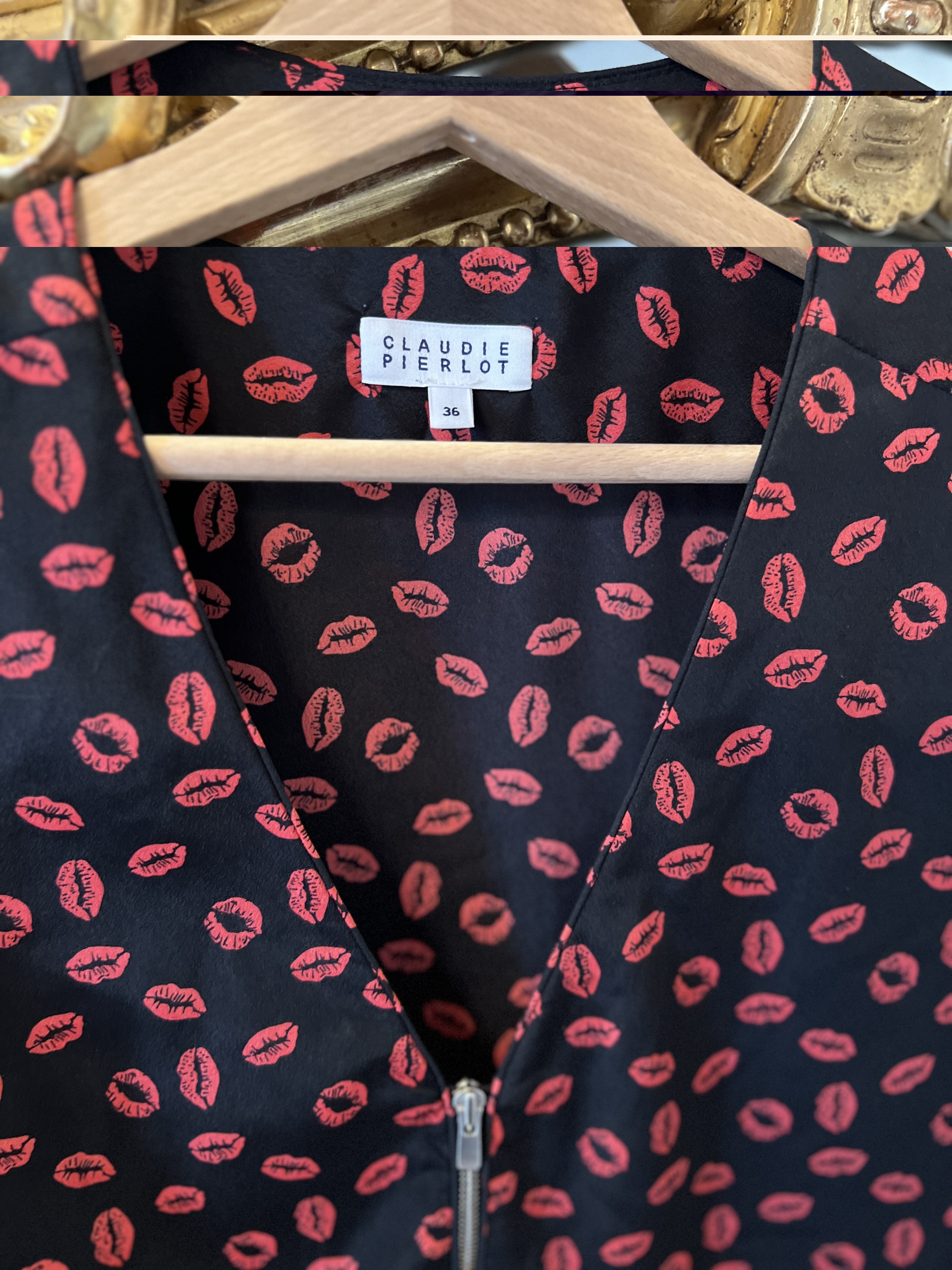 Blouse Claudie Pierlot motifs lèvres