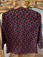 Charger l&#39;image dans la galerie, Blouse Claudie Pierlot motifs lèvres
