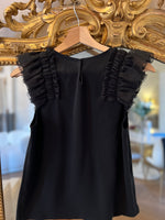 Charger l&#39;image dans la galerie, Haut Claudie Pierlot noir à volants
