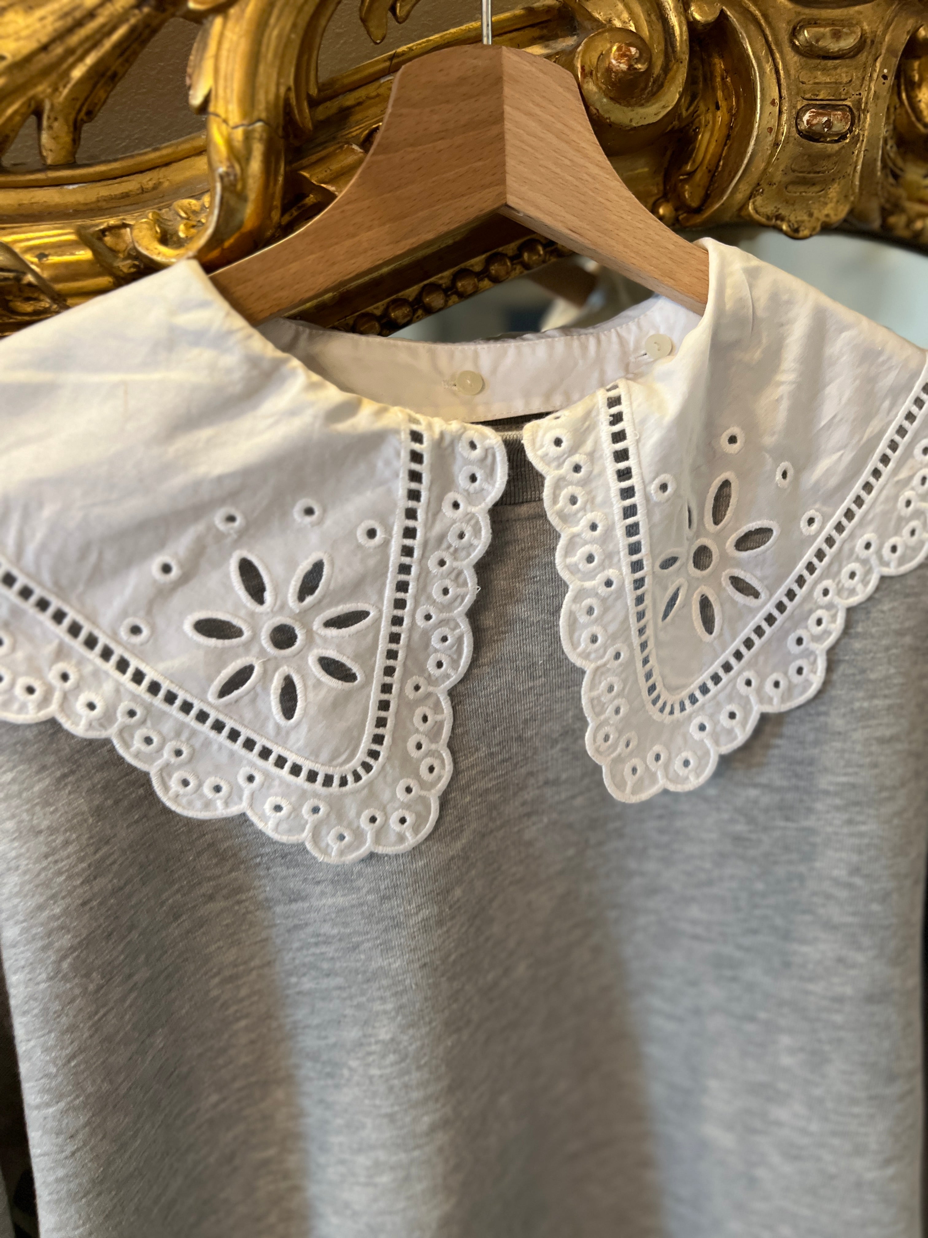 Sweat Claudie Pierlot gris col blanc