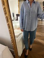 Charger l&#39;image dans la galerie, Chemise Zara bleu à rayures avec poche
