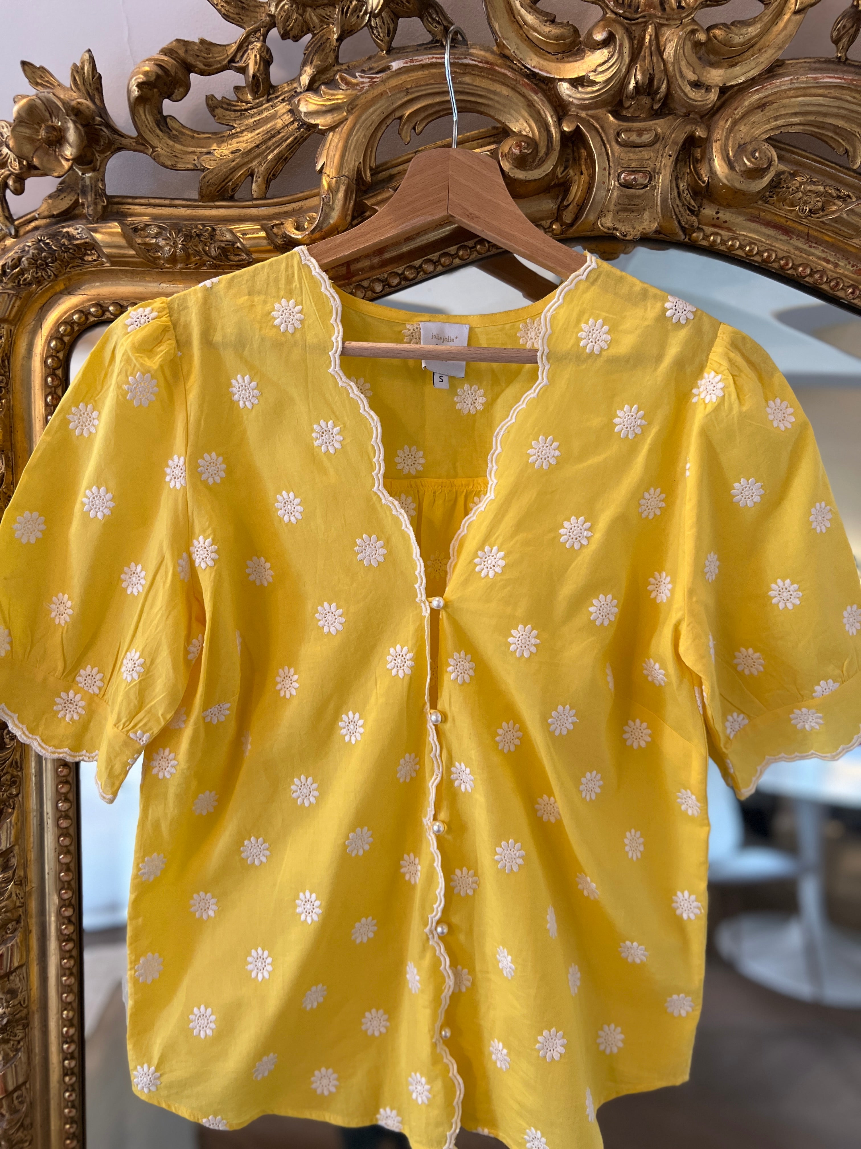 Blouse jolie jolie Petite Mendigote jaune