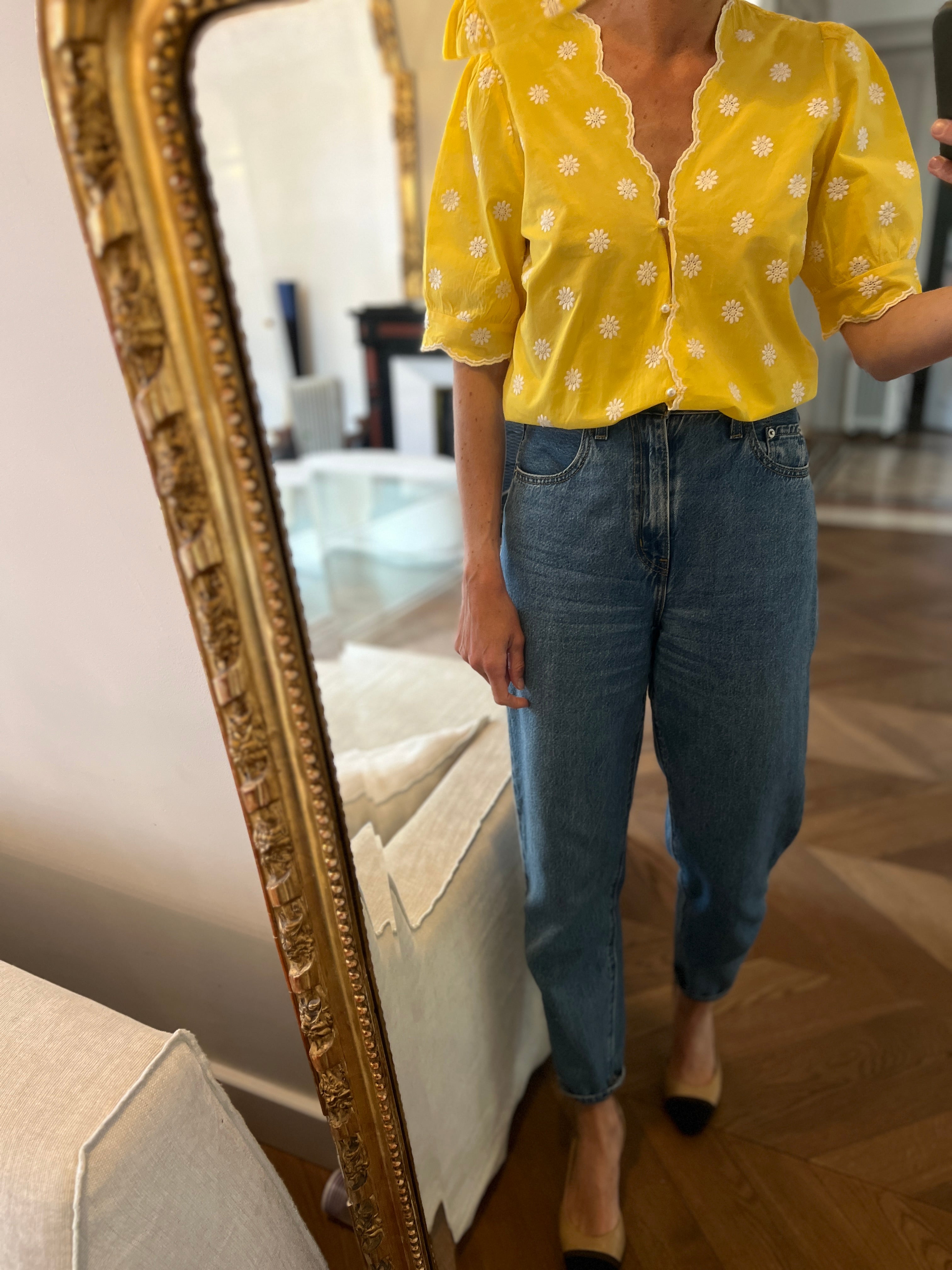 Blouse jolie jolie Petite Mendigote jaune