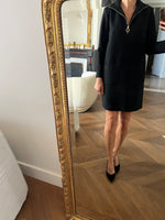 Charger l'image dans la galerie, Ba&amp;sh - Robe noire avec fermeture eclair decolleté
