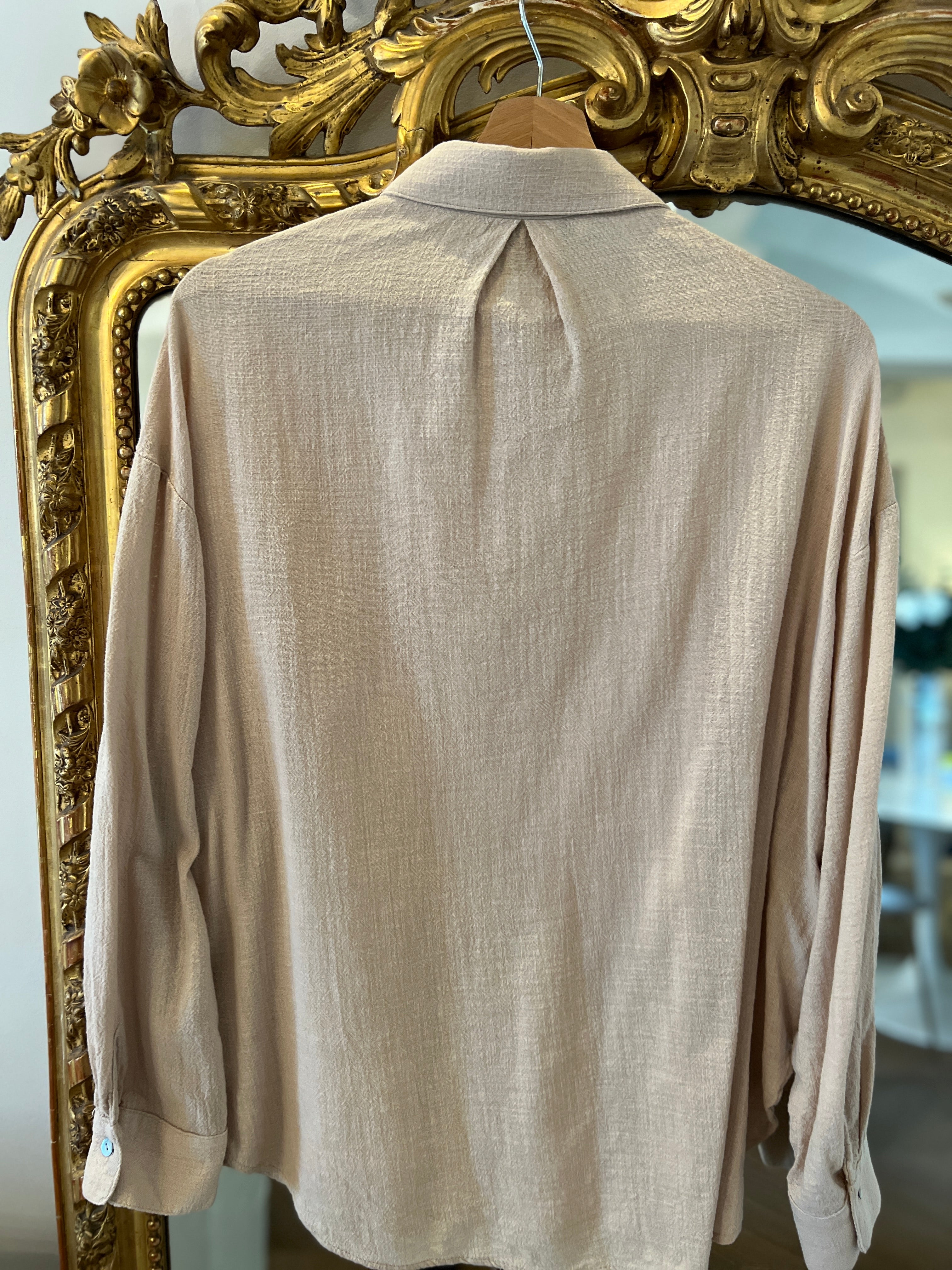 Chemise Zara en lin Beige