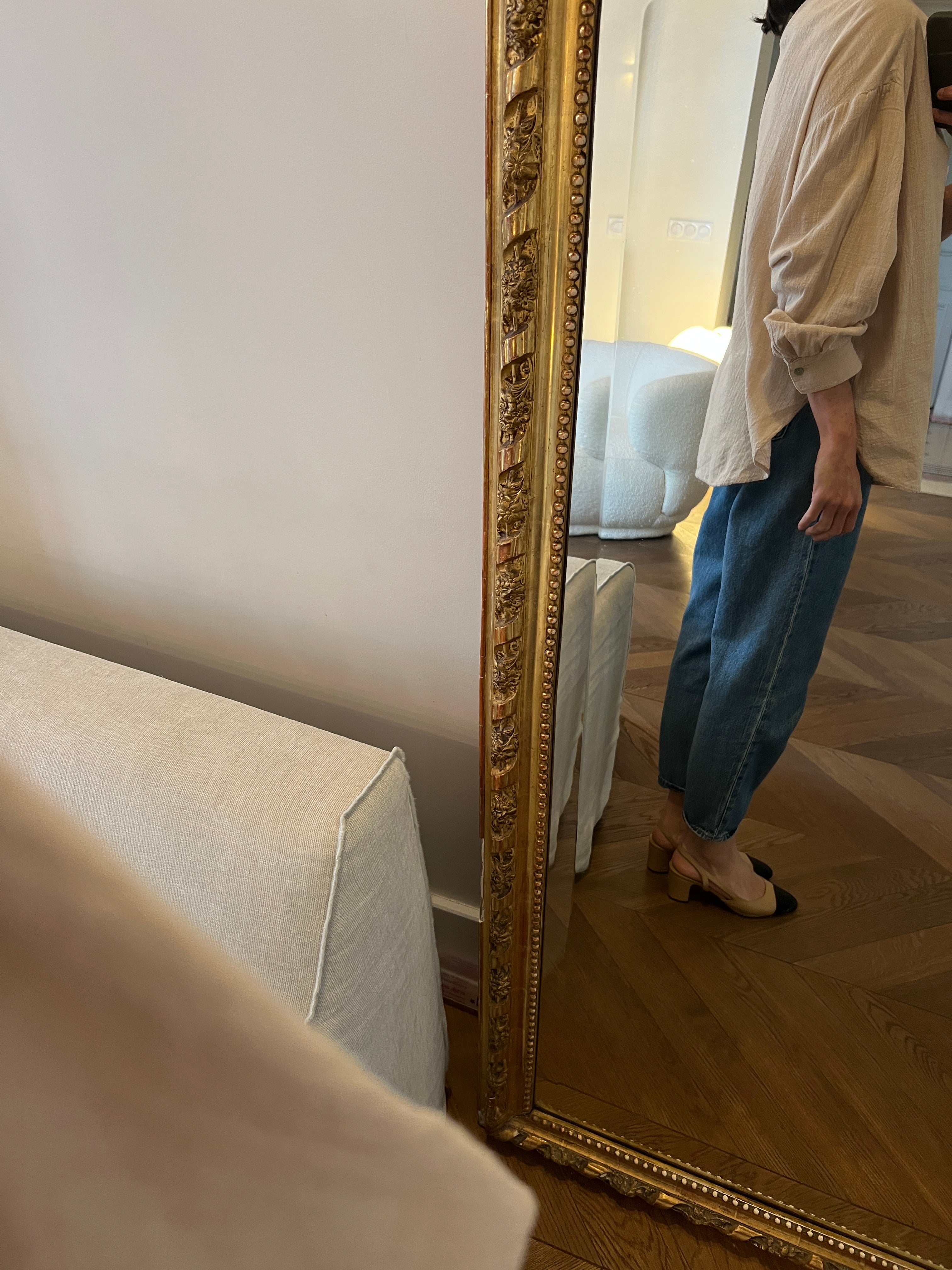 Chemise Zara en lin Beige