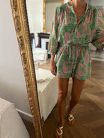 Charger l&#39;image dans la galerie, Combishort Ba&amp;sh colorée verte et rose
