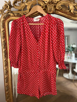 Charger l&#39;image dans la galerie, Combishort Ba&amp;sh Choopa rouge à motifs
