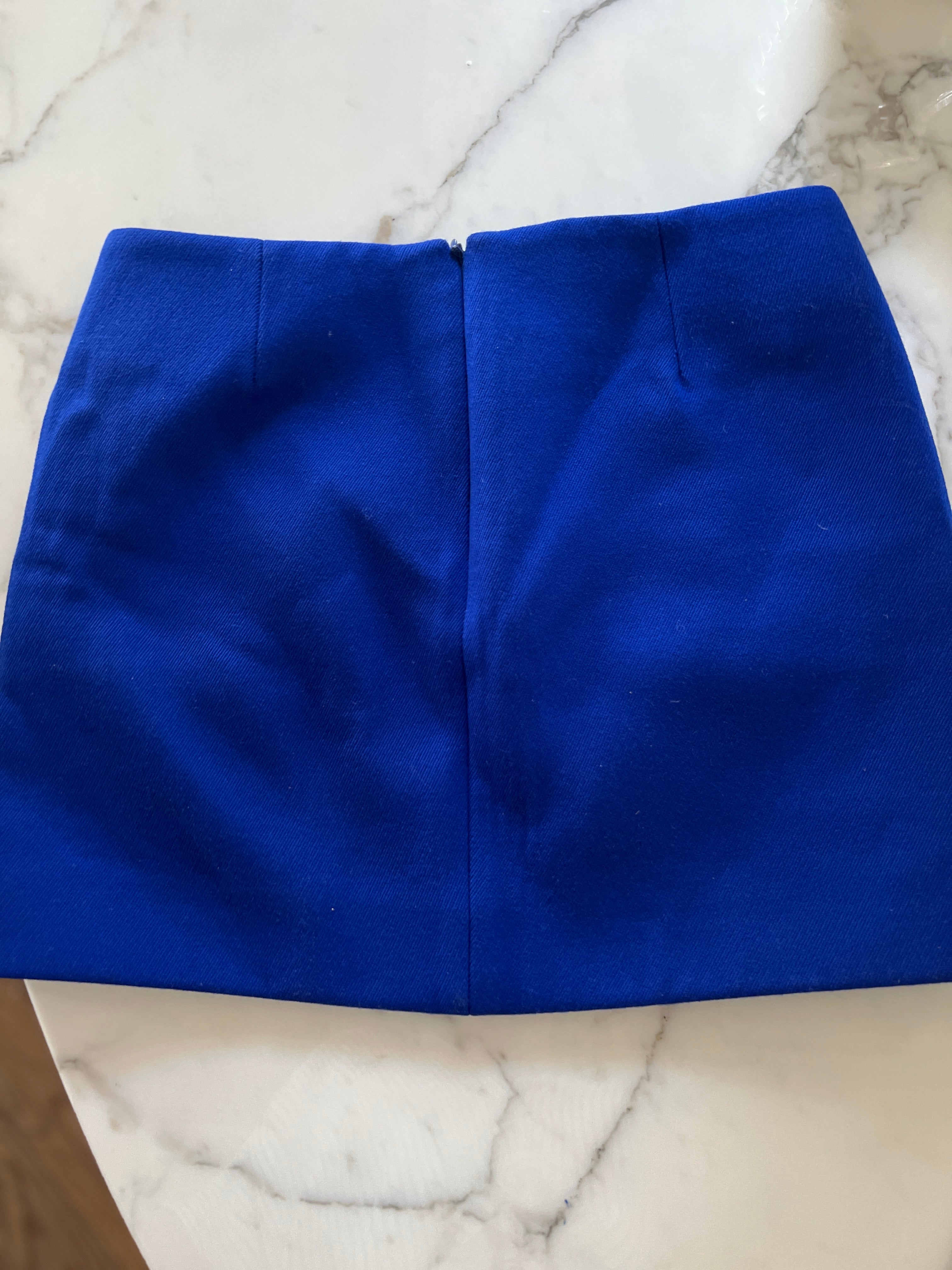 Jupe Maje courte bleu électrique