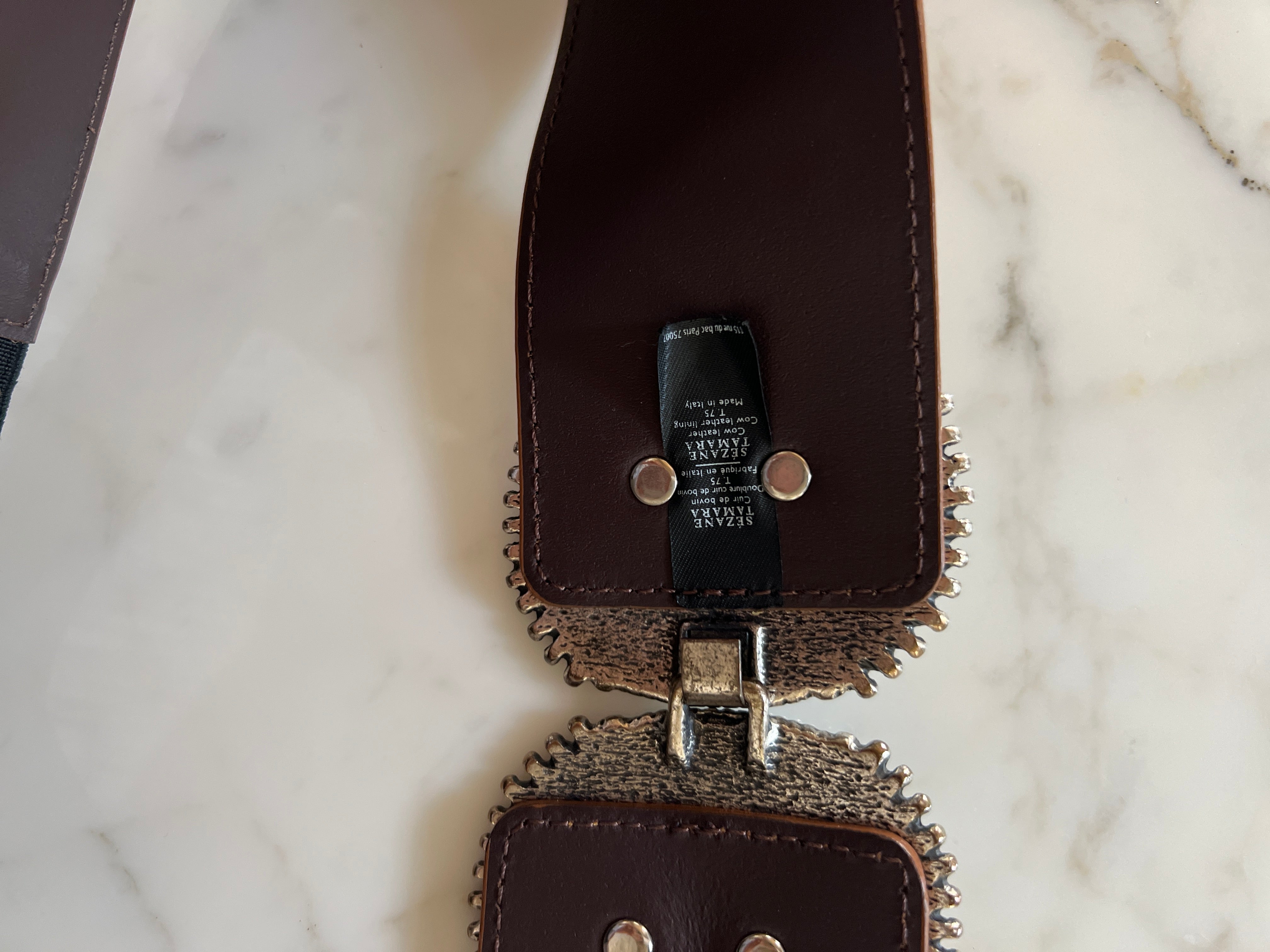 Ceinture Sézane en daim camel