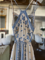 Charger l'image dans la galerie, Robe longue Ba&amp;sh ecrue motifs bleus
