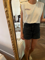 Charger l'image dans la galerie, Sandro - T-shirt blanc smile coton biologique neuf avec étiquettes
