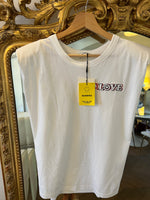 Charger l'image dans la galerie, Sandro - T-shirt blanc smile coton biologique neuf avec étiquettes

