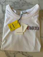 Charger l'image dans la galerie, Sandro - T-shirt blanc smile coton biologique neuf avec étiquettes
