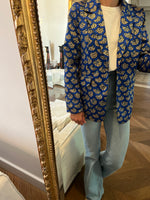 Charger l'image dans la galerie, Inspiration Studio - Veste bleu électrique satinée neuve
