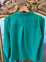 Charger l'image dans la galerie, Sézane - Blouse verte manches ballons
