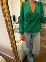 Charger l'image dans la galerie, Sézane - Blouse verte manches ballons
