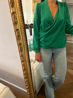 Charger l'image dans la galerie, Sézane - Blouse verte manches ballons
