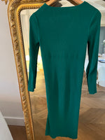 Charger l&#39;image dans la galerie, Marine Lorphelin Robe Zara verte moulante
