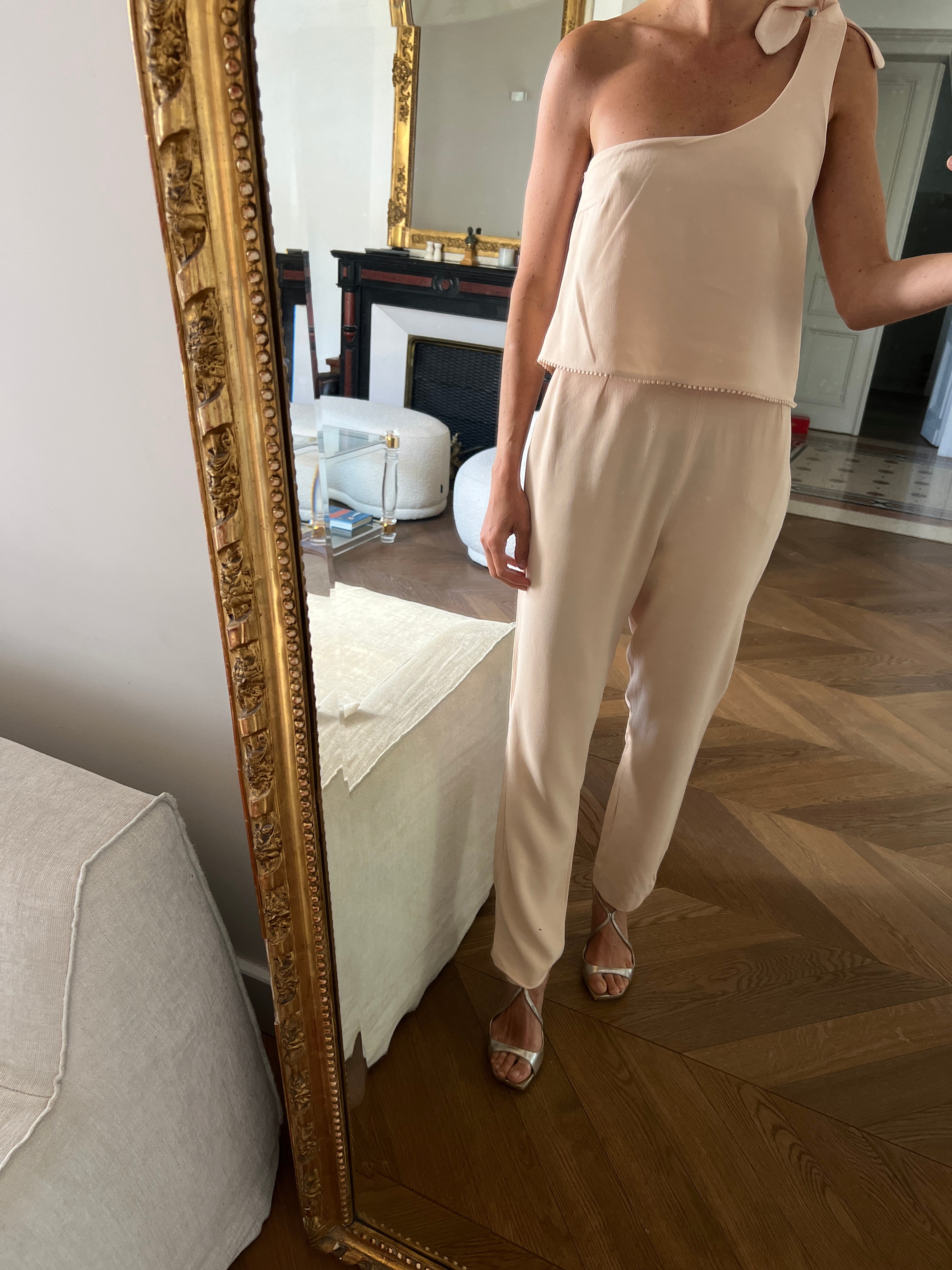 Combinaison Sézane rose pale