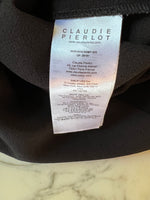 Charger l&#39;image dans la galerie, Robe Claudie Pierlot haut en dentelle noire et noeud
