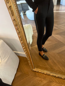 Pantalon Uterque noir clous