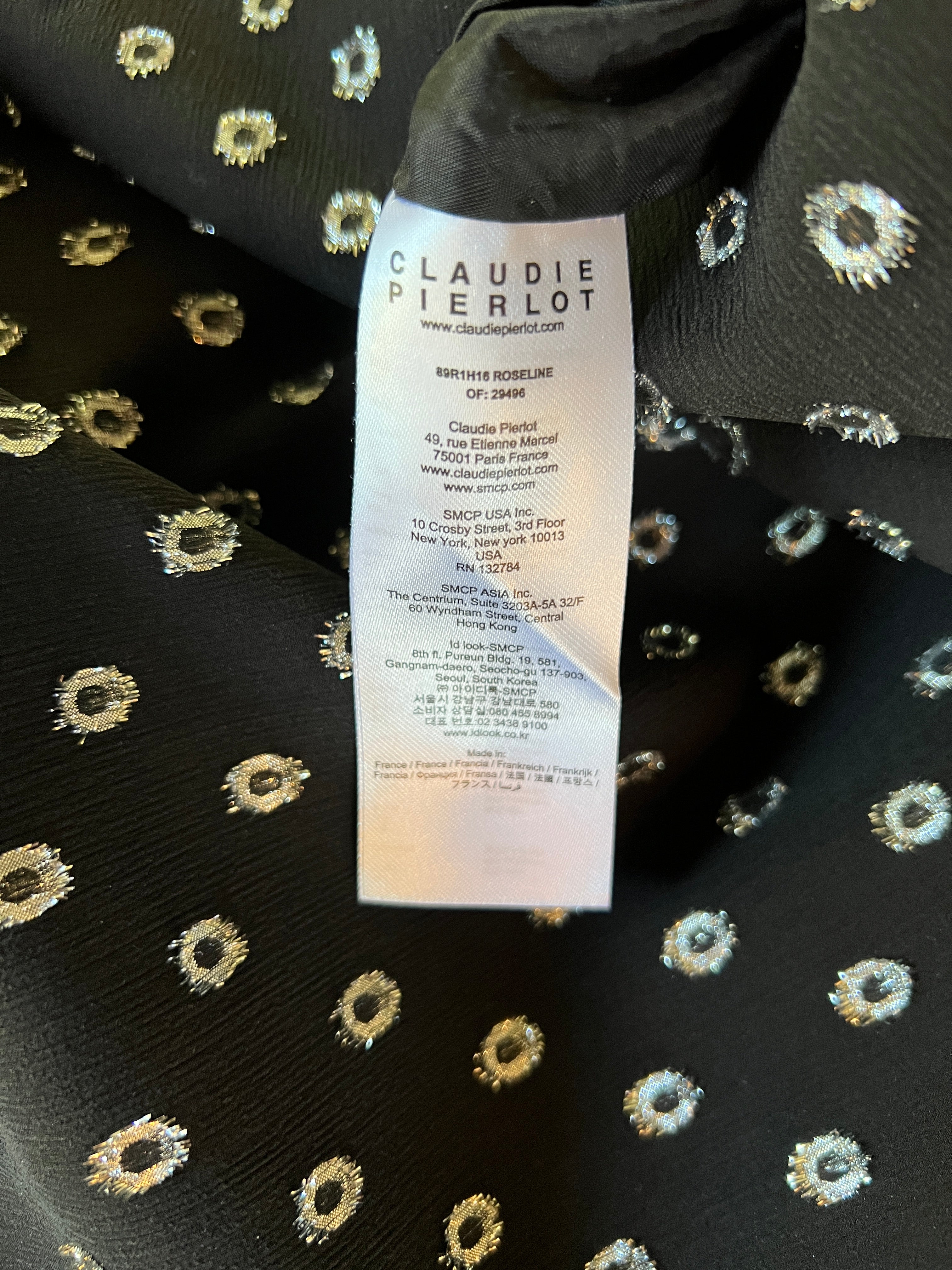 Robe Claudie Pierlot motifs scintillants