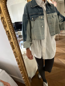 Malika Menard Veste en jean courte Zara