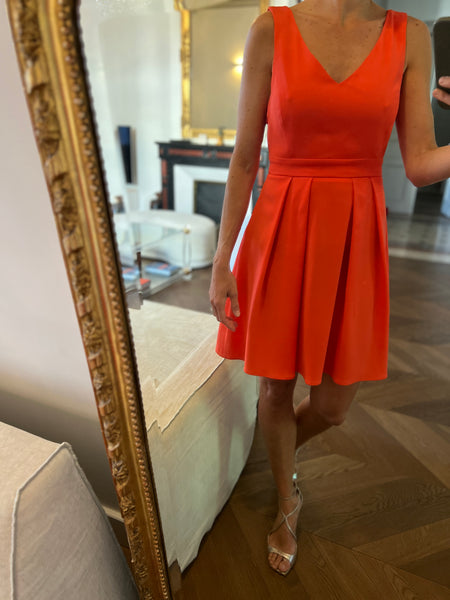 Robe Claudie Pierlot rouge Rencontre avec noeud