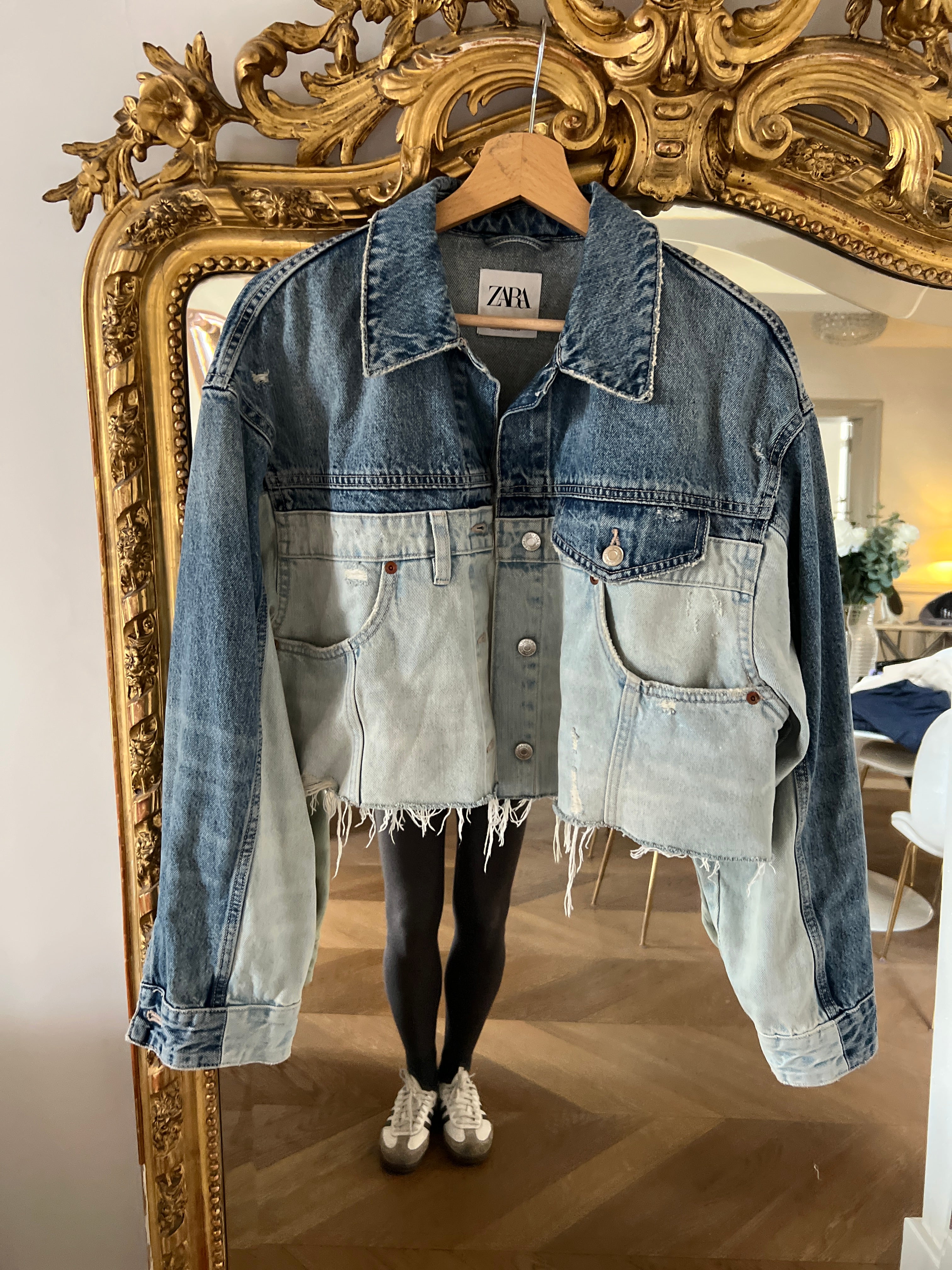 Malika Menard Veste en jean courte Zara