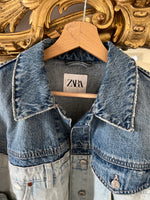 Charger l&#39;image dans la galerie, Malika Menard Veste en jean courte Zara
