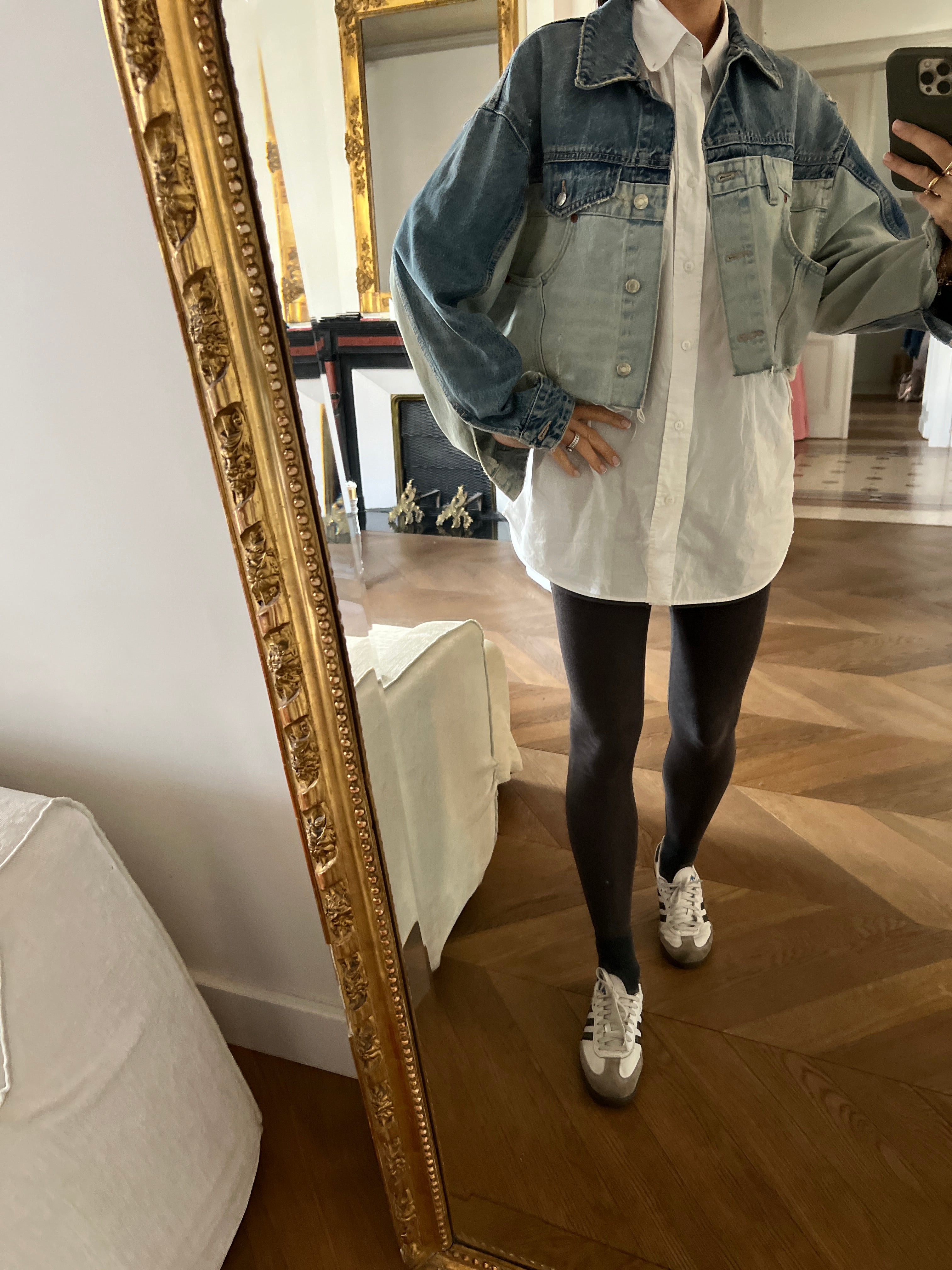 Malika Menard Veste en jean courte Zara