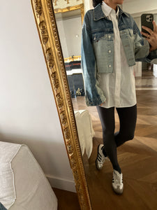 Malika Menard Veste en jean courte Zara