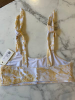 Charger l'image dans la galerie, Lucie Gabossi - Sabo Swim Maillot de bain deux pièces blanc et jaune
