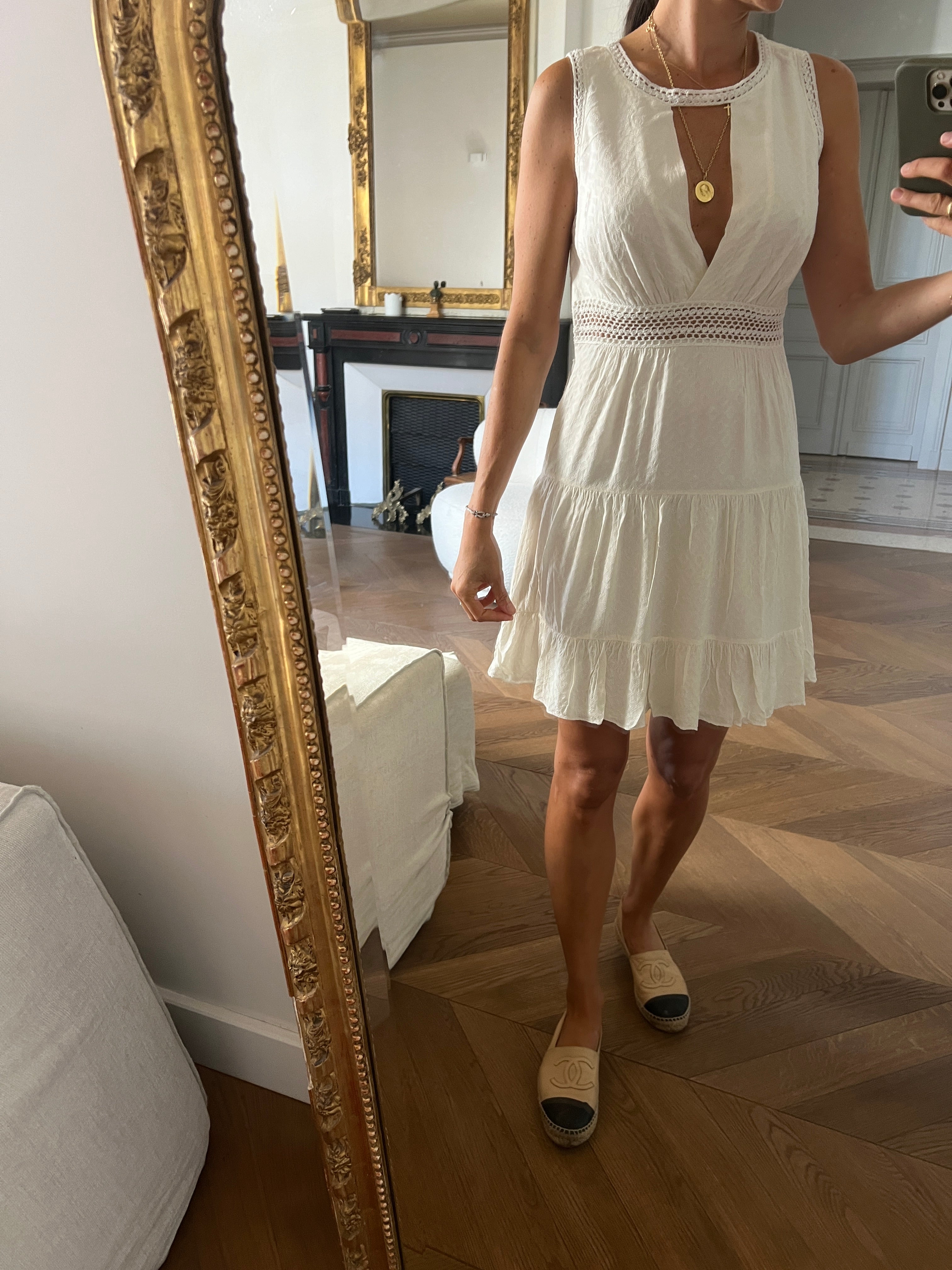 Robe blanche sandro sale