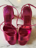 Charger l'image dans la galerie, Flora Coquerel - BV Sandales à talons rose metallisé P.40
