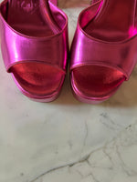 Charger l'image dans la galerie, Flora Coquerel - BV Sandales à talons rose metallisé P.40
