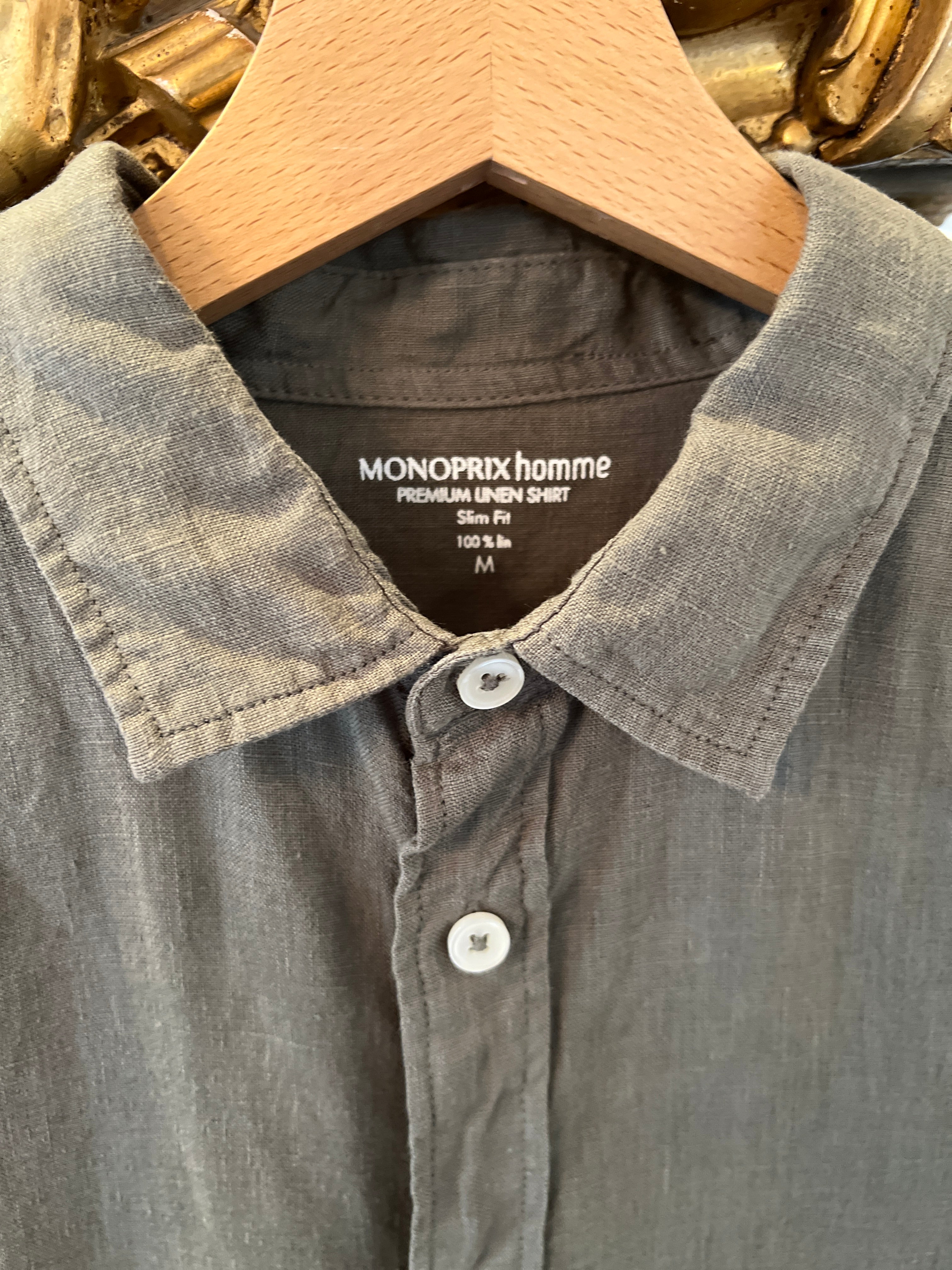 Chemise Monoprix homme Kaki