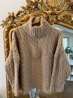 Charger l&#39;image dans la galerie, Pull H&amp;M beige avec fermeture eclair wool blend
