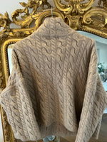 Charger l&#39;image dans la galerie, Pull H&amp;M beige avec fermeture eclair wool blend
