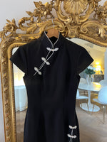 Charger l'image dans la galerie, Flora Coquerel - Saulee Robe Neuve noire Irissa perles T.36
